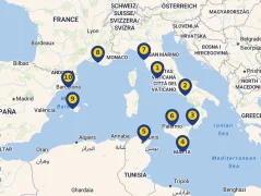 Mapa plavby